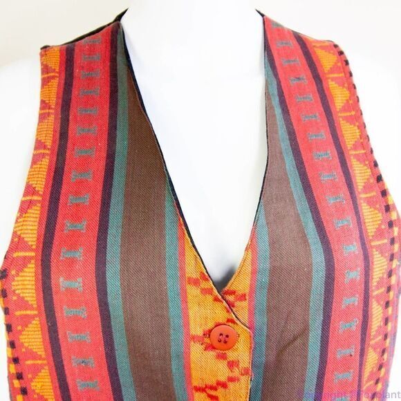Boom women's 100% cotton multicolor‎ vest, size M - Picture 4 of 16